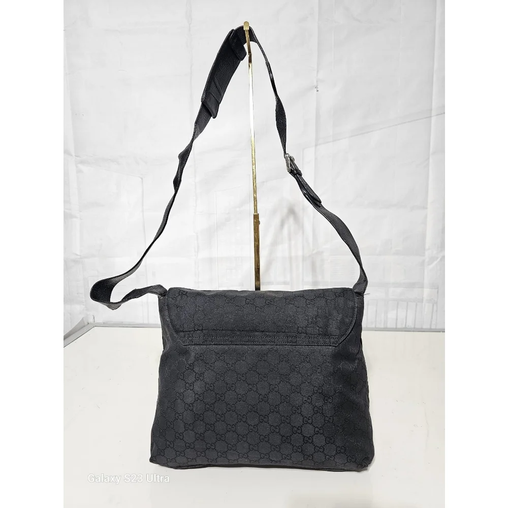 Gucci GG Nylon Messenger Bag Black